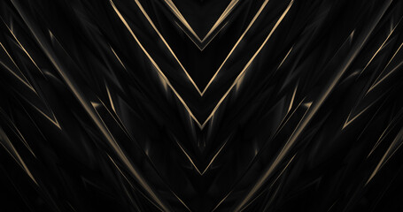 Amazing abstract black golden texture. 3d geometric banner premium royal color. Oil marble picture with glowing effect. Triangle striped trendy modern background. Ad black friday sale. Design frame BG