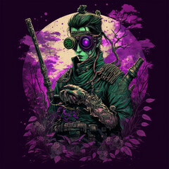 the girl with a sword