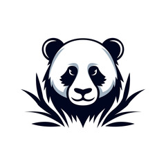 Panda Mascot Logo Concept Vector Illustration Cartoon. Suitable For Logo, Wallpaper, Banner, Background, Card, Book Illustration, T-Shirt Design, Sticker, Cover, etc