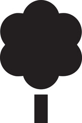 tree icon symbol image vector, illustration of the tree botany in black image