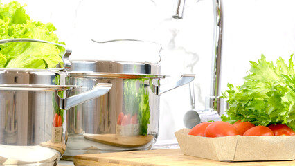 new pots in the kitchen