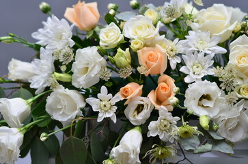 Wedding decoration with fresh flowers
