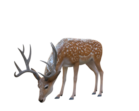 3d render  deer faun winter creature