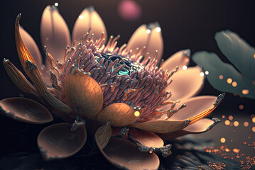 Close up of a flower  Generative AI