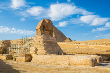 sphinx and pyramid