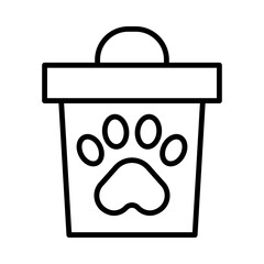 Dog-Food Isolated Silhouette Solid Line Icon with dog-food, dog, dog-treats, pet-food, pet-store, pet-supplies Infographic Simple Vector Illustration