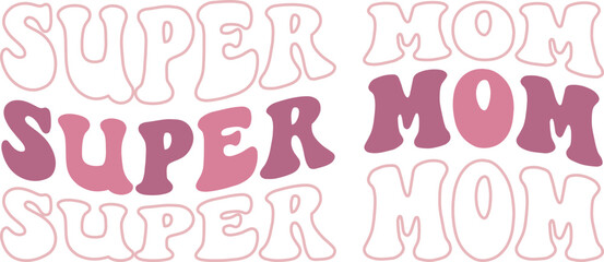Super Mom retro craft design.