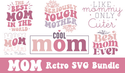 Mom retro SVG bundle.