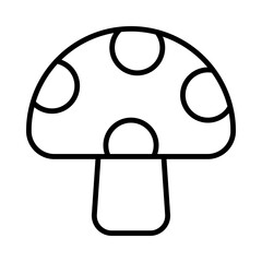 Spring Isolated Silhouette Solid Line Icon with spring, climate, mushroom, outdoors, seasons, toadstool Infographic Simple Vector Illustration
