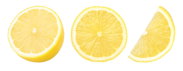 half (slice) lemon isolated, Fresh and Juicy Lemon, transparent png, cut out