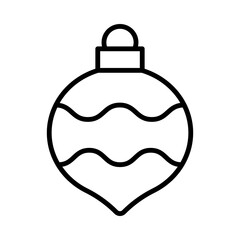 Bauble Isolated Silhouette Solid Line Icon with bauble, christmas, christmas-tree, decoration, festive, ornament Infographic Simple Vector Illustration