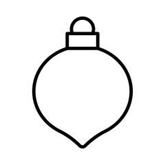 Bauble Isolated Silhouette Solid Line Icon with bauble, christmas, christmas-tree, decoration, festive, ornament Infographic Simple Vector Illustration