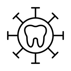 Tooth Isolated Silhouette Solid Line Icon with tooth, dental, dentist, oral, oral-health, teeth Infographic Simple Vector Illustration