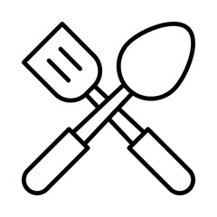 Cooking-Utensils Isolated Silhouette Solid Line Icon with cooking-utensils, cook, cooking, dinning, food, restaurant Infographic Simple Vector Illustration