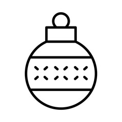 Christmas-Decoration Isolated Silhouette Solid Line Icon with christmas-decoration, bauble, christmas, christmas-ornament, christmas-tree, festive Infographic Simple Vector Illustration
