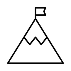 Mountain Isolated Silhouette Solid Line Icon with mountain, alpine, mountaineering, snow, snowing, winter Infographic Simple Vector Illustration