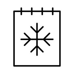 Calander Isolated Silhouette Solid Line Icon with calander, alpine, christmas, cold, snowing, winter Infographic Simple Vector Illustration