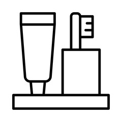 Tooth-Paste Isolated Silhouette Solid Line Icon with tooth-paste, brush-teeth, dental, hygiene, oral, tooth Infographic Simple Vector Illustration