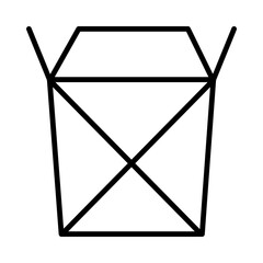 Takeaway Isolated Silhouette Solid Line Icon with takeaway, asian, chinese, food, noodles, restaurant Infographic Simple Vector Illustration