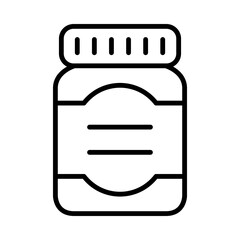 Medication Isolated Silhouette Solid Line Icon with medication, bottle, dental, dentist, oral, teeth Infographic Simple Vector Illustration