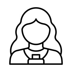 Tourguide Isolated Silhouette Solid Line Icon with tourguide, tour, tourism, tourist, travel, women Infographic Simple Vector Illustration