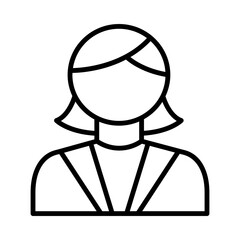 Judge Isolated Silhouette Solid Line Icon with judge, attorney, court, law, lawyer, legal Infographic Simple Vector Illustration