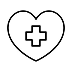 Heart Isolated Silhouette Solid Line Icon with heart, fitness, gym, health, healthy, heart-rate Infographic Simple Vector Illustration