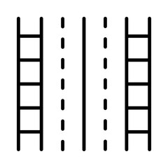 Highway Isolated Silhouette Solid Line Icon with highway, car, road, roads, traffic, vehicle Infographic Simple Vector Illustration