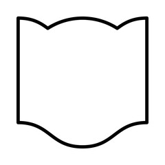 Banner Isolated Silhouette Solid Line Icon with banner, 2d, geometry, maths, shape, shapes Infographic Simple Vector Illustration