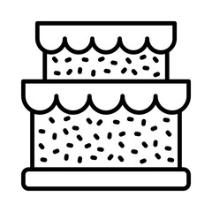 Candy Isolated Silhouette Solid Line Icon with candy, birthday, celebration, dessert, sweets, wedding-cake Infographic Simple Vector Illustration