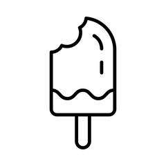 Dessert Isolated Silhouette Solid Line Icon with dessert, hot, ice-block, ice-cream, icecream, summer Infographic Simple Vector Illustration