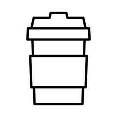 Coffee Isolated Silhouette Solid Line Icon with coffee, beverage, cafe, drink, take-away, tea Infographic Simple Vector Illustration