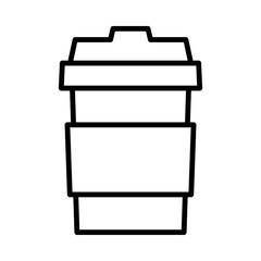 Coffee Isolated Silhouette Solid Line Icon with coffee, beverage, cafe, drink, take-away, tea Infographic Simple Vector Illustration