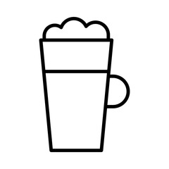 Coffee Isolated Silhouette Solid Line Icon with coffee, beverage, cafe, drink, frappe, tea Infographic Simple Vector Illustration