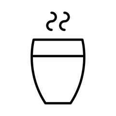 Coffee Isolated Silhouette Solid Line Icon with coffee, beverage, cafe, hot-drink, tea Infographic Simple Vector Illustration