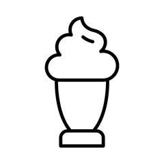 Obraz premium Sunade Isolated Silhouette Solid Line Icon with sunade, cafe, dessert, drink, hot-drink, whipped-cream Infographic Simple Vector Illustration