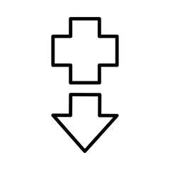 Medical-Practice Isolated Silhouette Solid Line Icon with medical-practice, directions, health, hospital, medical, signage Infographic Simple Vector Illustration