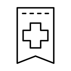 Fototapeta premium Hospital-Sign Isolated Silhouette Solid Line Icon with hospital-sign, doctor, health, healthcare, hospital, medical Infographic Simple Vector Illustration