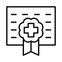 Fototapeta premium Doctorate Isolated Silhouette Solid Line Icon with doctorate, doctor, education, health, medical, medicine Infographic Simple Vector Illustration