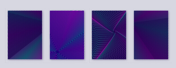 Art business card. Abstract lines modern brochure