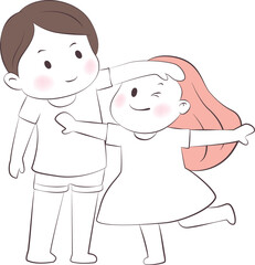 Illustrations of couples in various chapters.