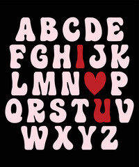 I Love You, Happy valentine shirt print template, 14 February typography design