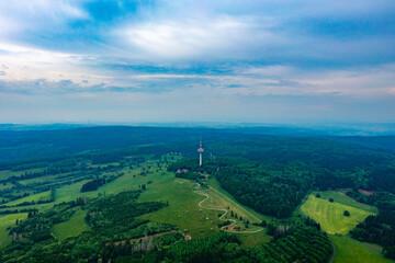 Hoherodskopf in Hessen aus der Luft