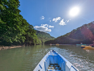 boat on the river, Iriomote, Okinawa, Japan