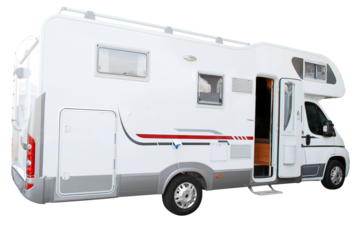 white rv truck transparent