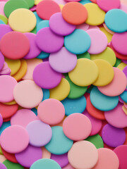 Colored confetti. Generative AI