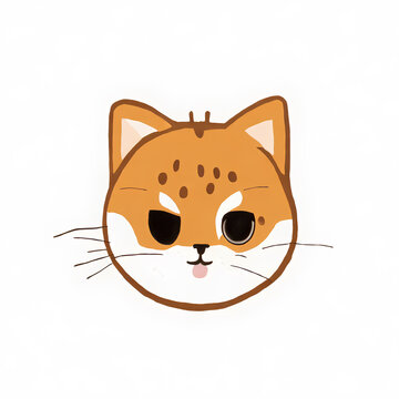 Pet Series - Cute Cat with Angry Face' Sticker