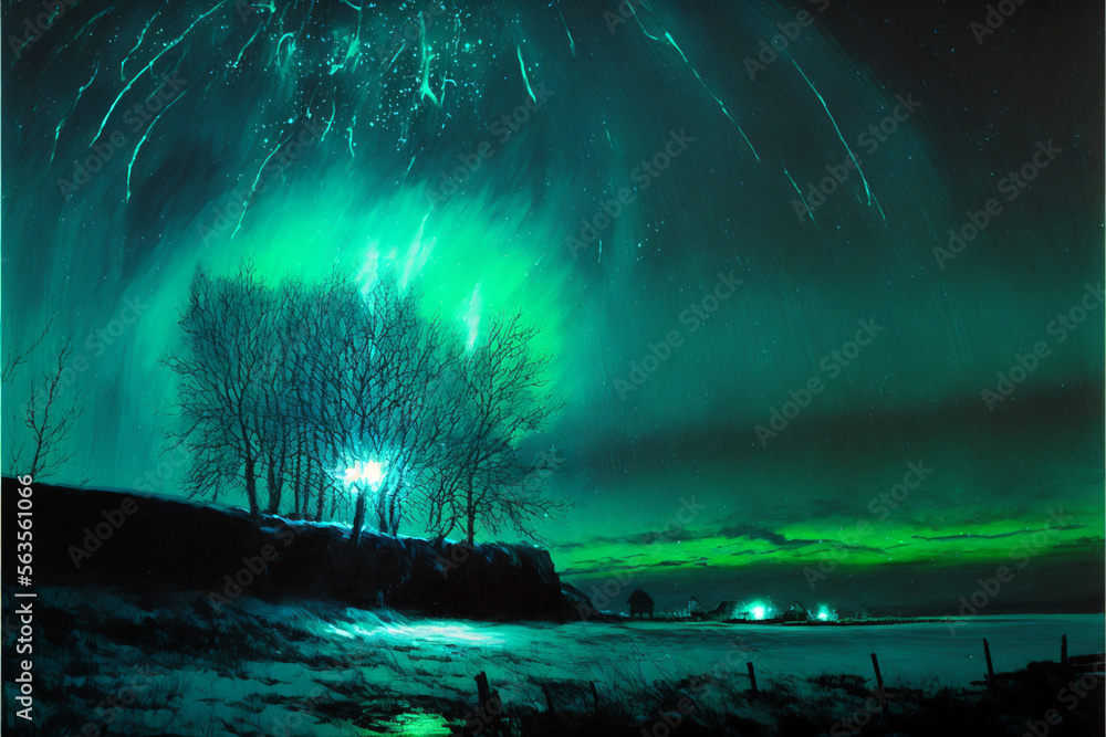 Canvas Prints aurora rays through the clouds