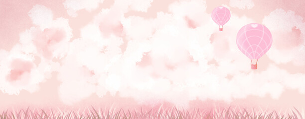 cute Valentine's day background illustrations 