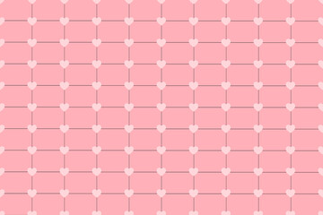 Vector illustration heart pattern lover pink background,Striped heart shape pattern abstract